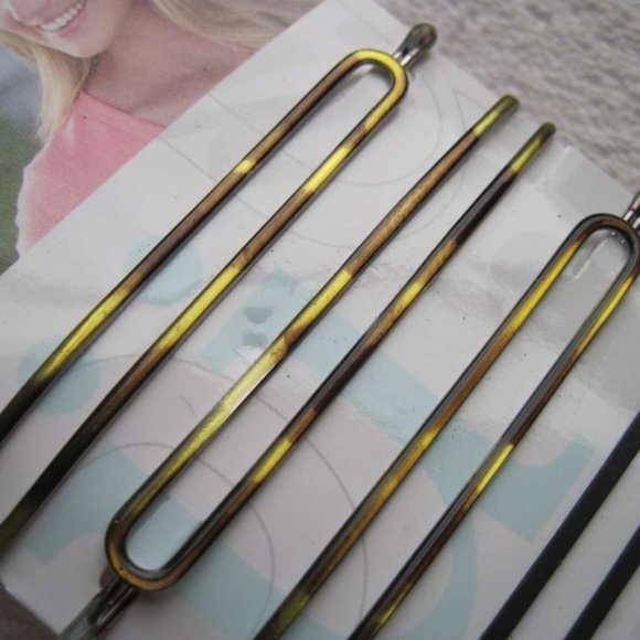 6 Scunci Open Design Betsy Metal Bobby Slide Hair Pin Silver Bronze Copper Black - Picture 9 of 12